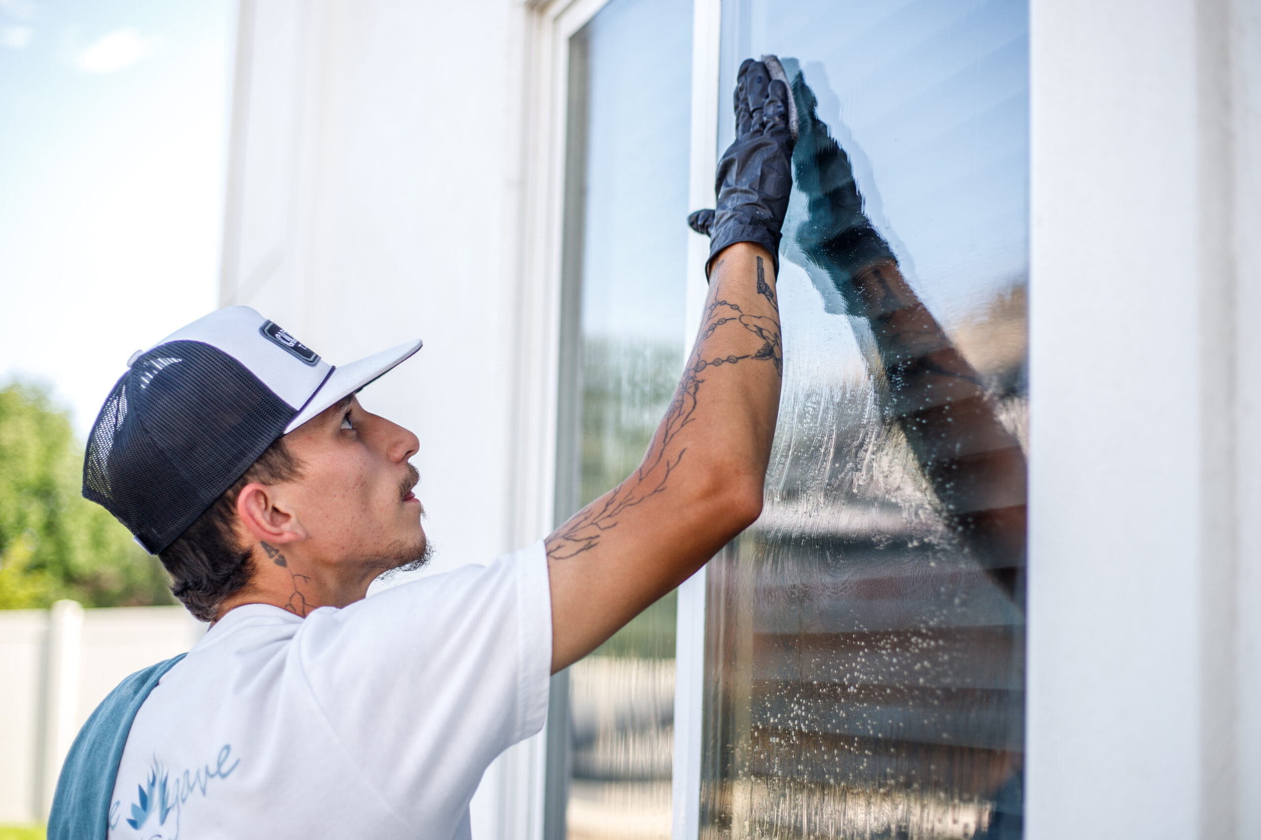 Hand Cleaning Windows